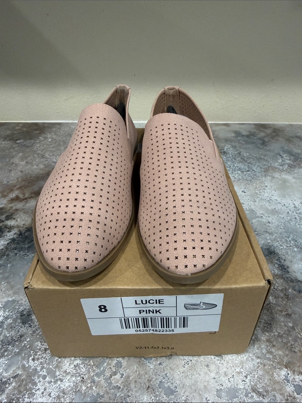 Journee Collection Lucie Blush Perforated Slip-Ons